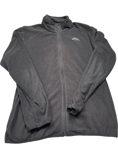 Vintage Black Kappa Fleece Jacket (M)