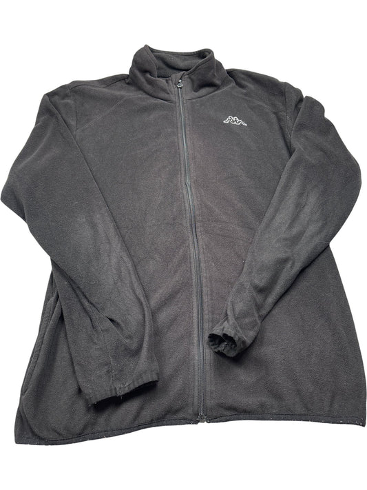 Vintage Black Kappa Fleece Jacket (M)