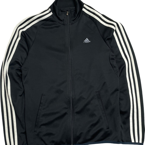 Vintage Black Adidas Track Jacket Climalite 2000s (S)