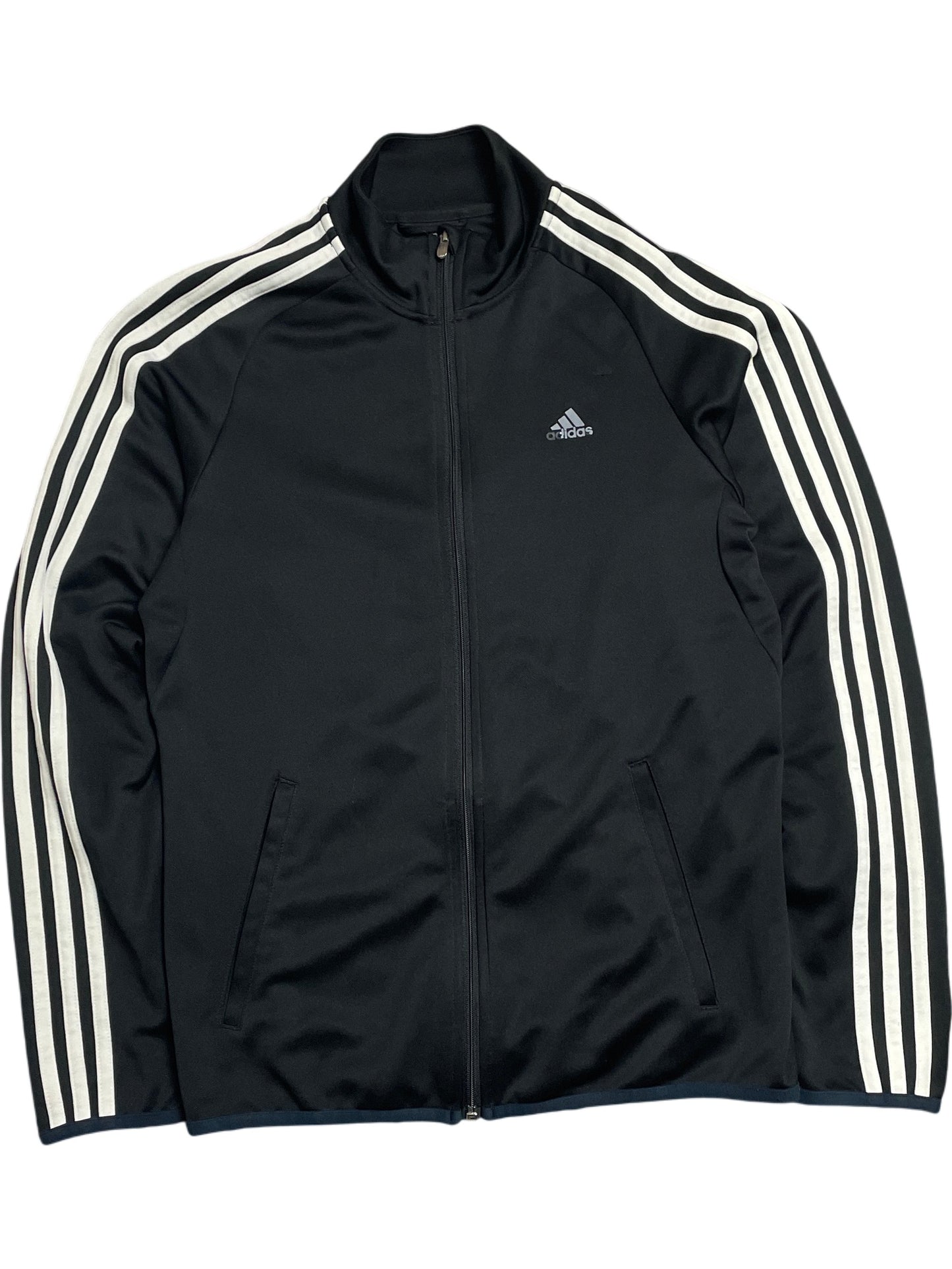 Vintage Black Adidas Track Jacket Climalite 2000s (S)