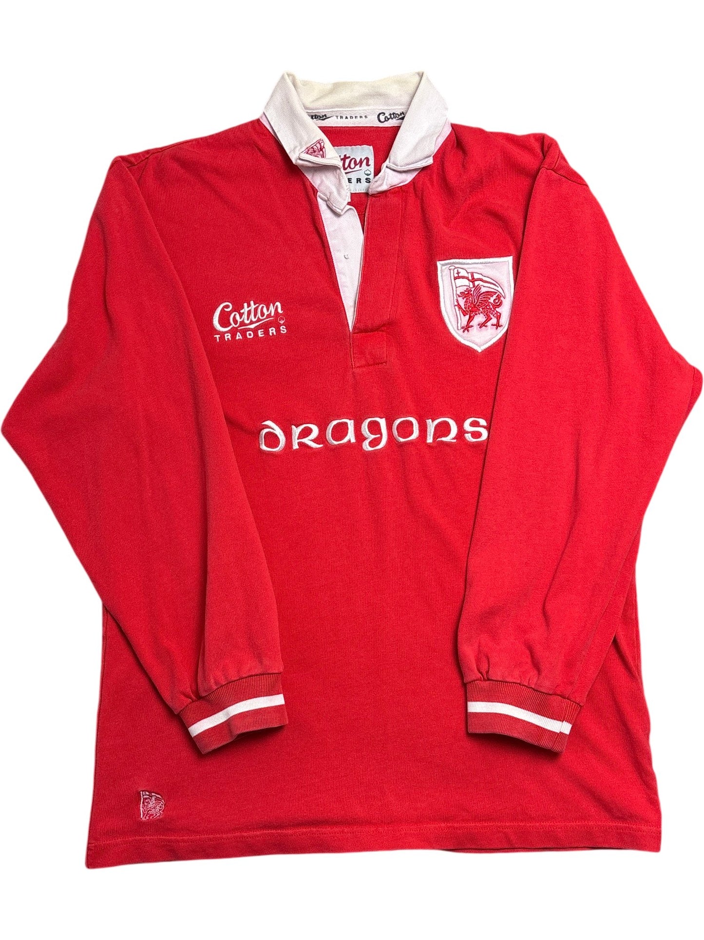Vintage Wales Red Dragons Rugby Jersey Cotton Traders ()