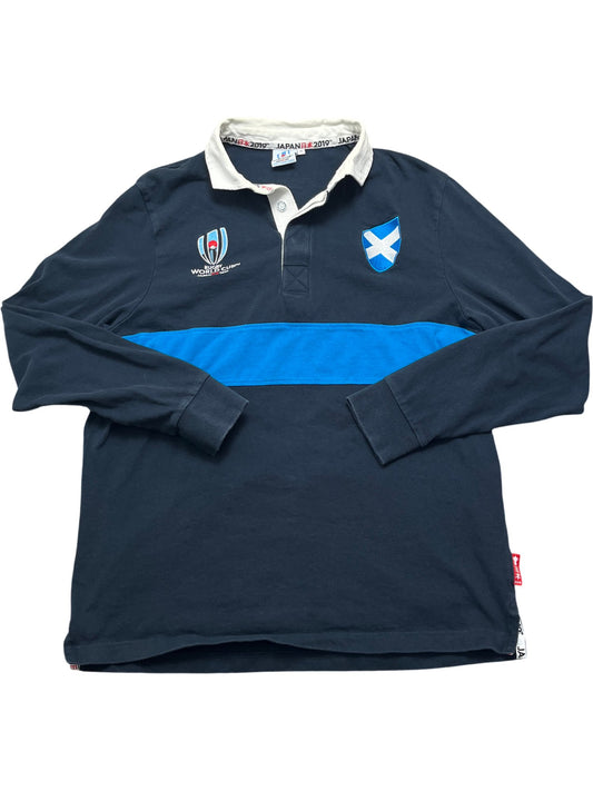 Vintage Navy Rugby World Cup Scotland Shirt 2019 (M)