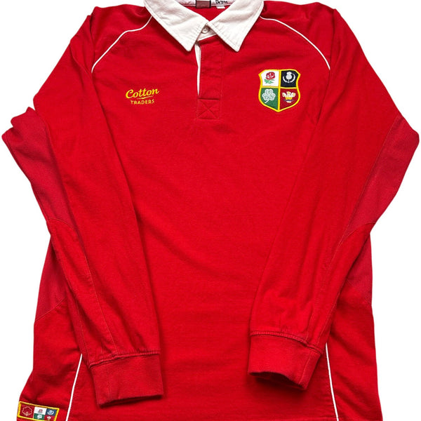Vintage Red Cotton Traders Rugby Shirt (S)
