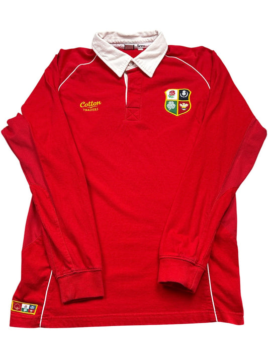 Vintage Red Cotton Traders Rugby Shirt (S)