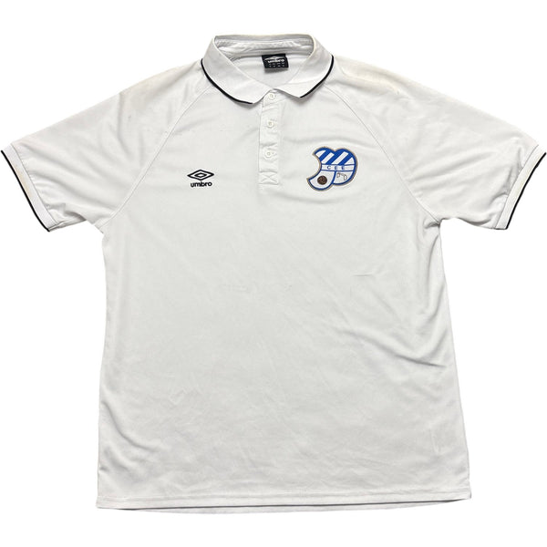 Vintage White Umbro Polo Shirt Football  (XL)