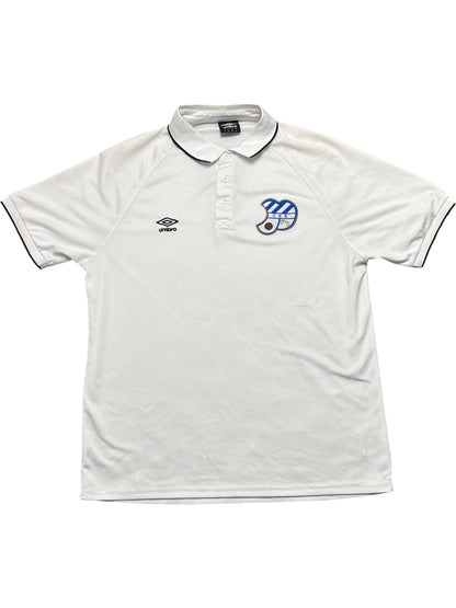 Vintage White Umbro Polo Shirt Football  (XL)