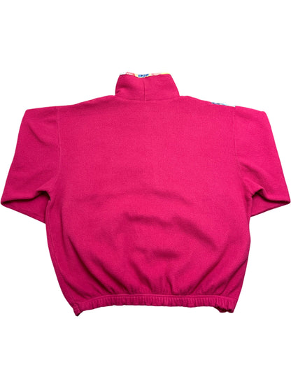 Vintage Pink Fleece Sweatshirt Fun Jump 90s (L)
