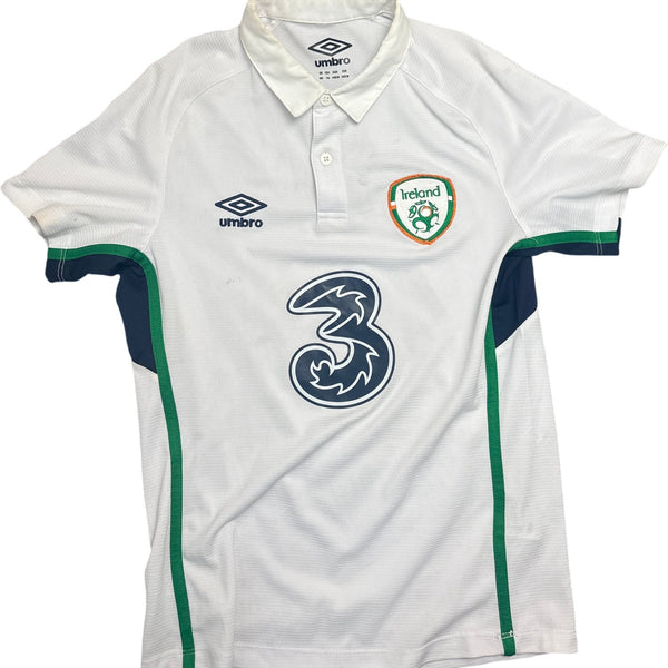 Vintage White Umbro Ireland Football Jersey Kids 9-10 (XXS)