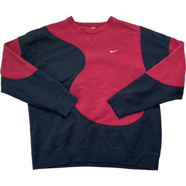 Vintage Burgundy Nike Crewneck Sweatshirt Y2K (XL)