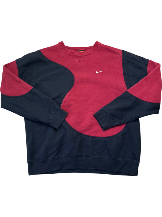 Vintage Burgundy Nike Crewneck Sweatshirt Y2K (XL)