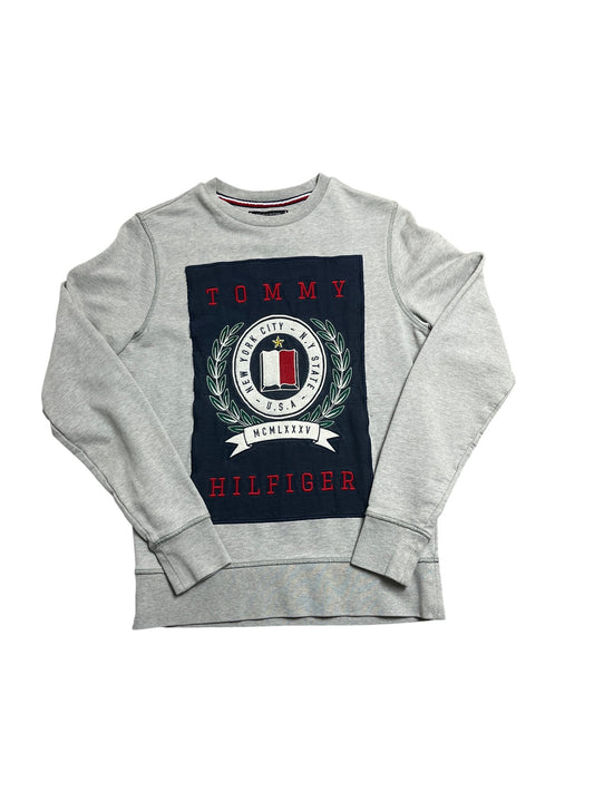 Vintage Grey Tommy Hilfiger Crewneck Sweatshirt 90s (S)