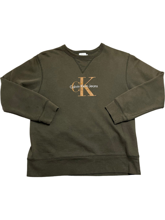 Vintage Khaki Calvin Klein Sweatshirt CK (S)