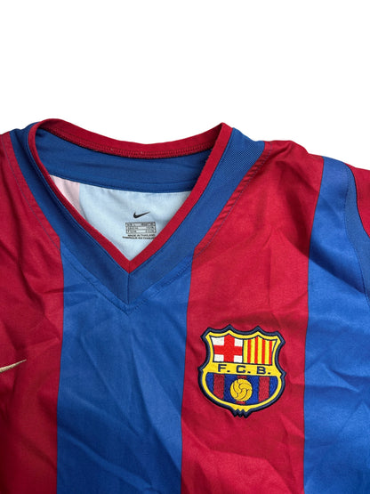 Vintage Blue Red Nike Barcelona Football Shirt 2002/2003 (L)
