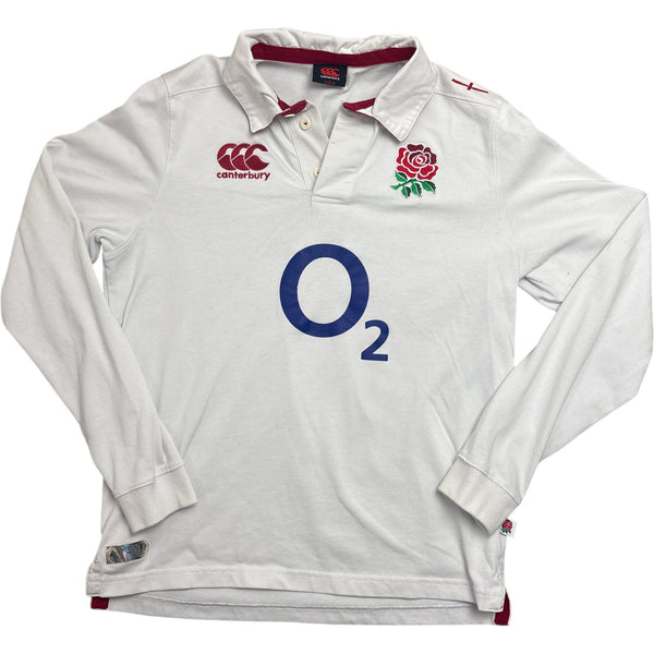 Vintage White Canterbury Rugby Shirt England O2 (M)