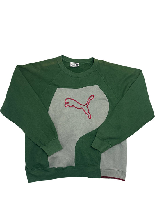 Vintage Green Puma Sweatshirt 90s (L)