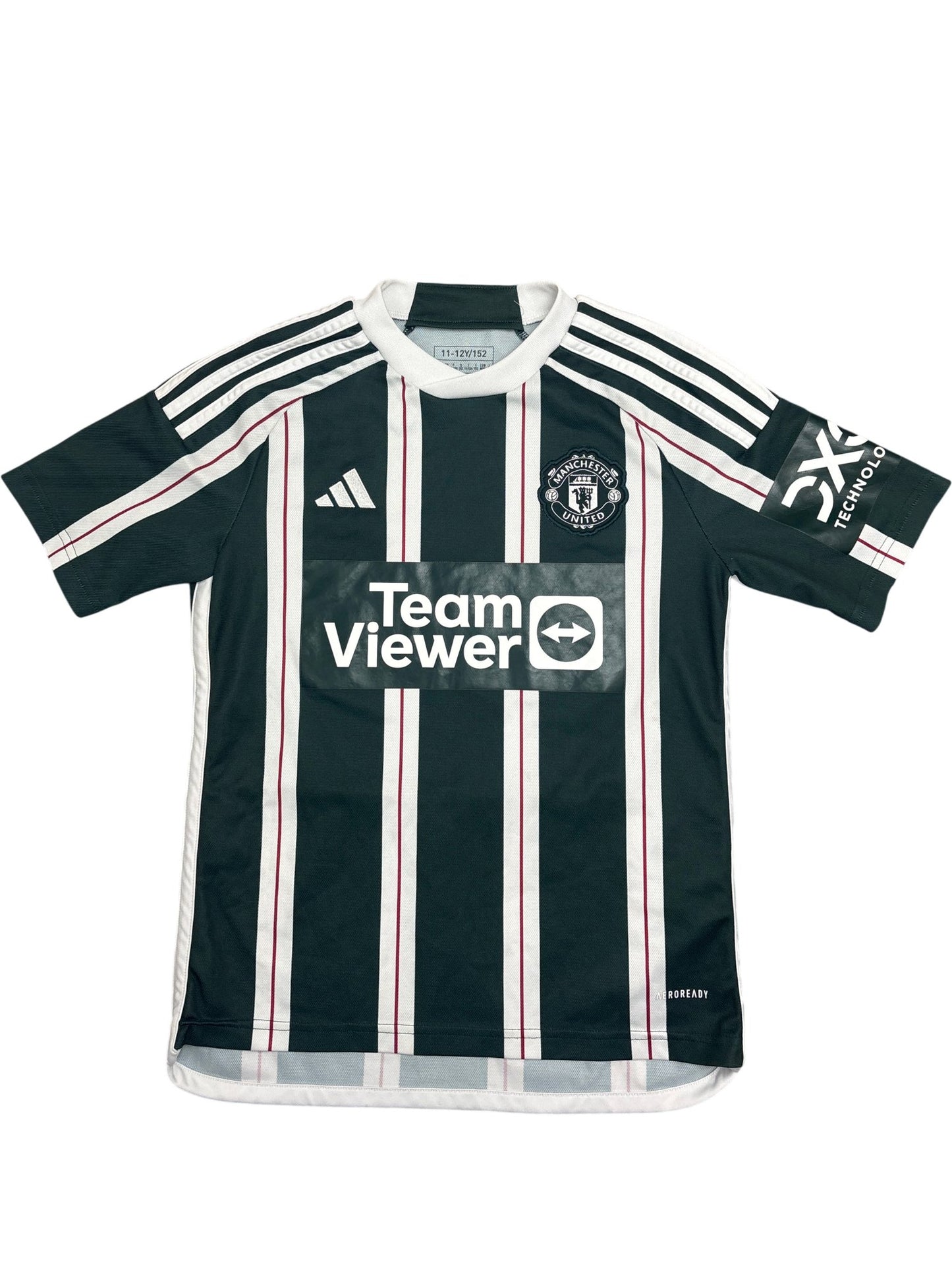 Vintage Green Adidas Soccer Jersey Manchester United (XXS)