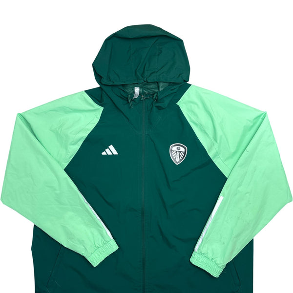 Vintage Green Leeds Adidas Windbreaker Jacket (XXL)