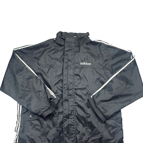 Vintage Black Adidas Windbreaker Jacket (XL)