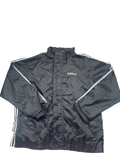 Vintage Black Adidas Windbreaker Jacket (XL)