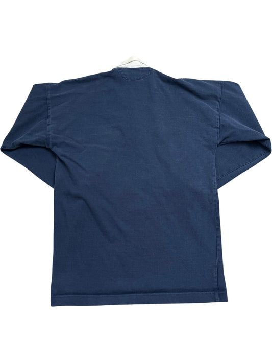 Vintage Blue Rugby Shirt Long Sleeve (S)