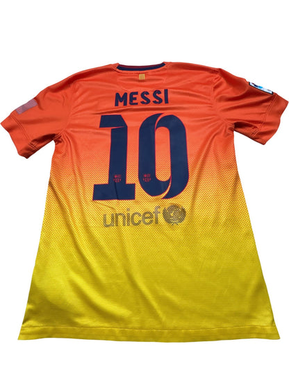 Vintage Orange Nike Barcelona Jersey Messi 2012 (M)