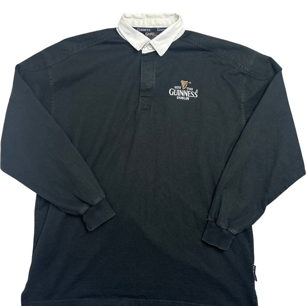 Vintage Black Guinness Rugby Shirt ()