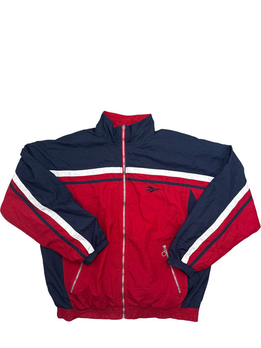 Vintage Blue Red Reebok Track Jacket 90s (L)