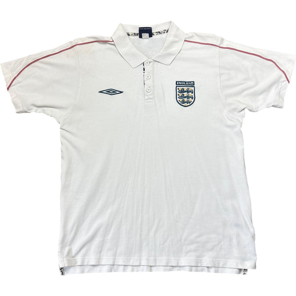 Vintage White Umbro England Football T-Shirt  (XL)