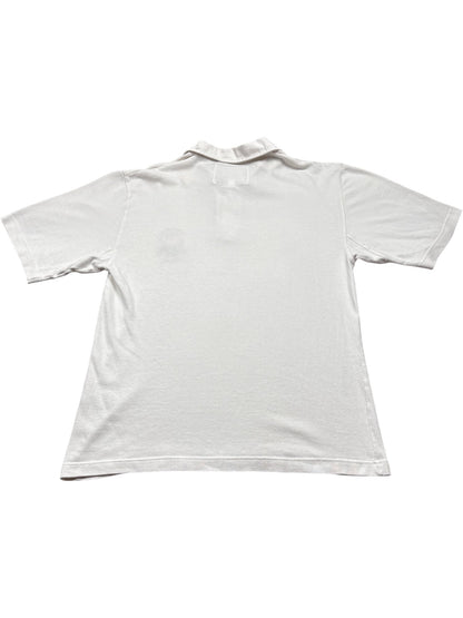 Vintage White Cotton Traders Polo Shirt England Rugby (M)