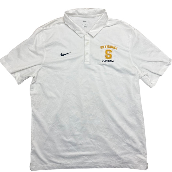 Vintage White Nike Polo Skyhawks Football (XL)