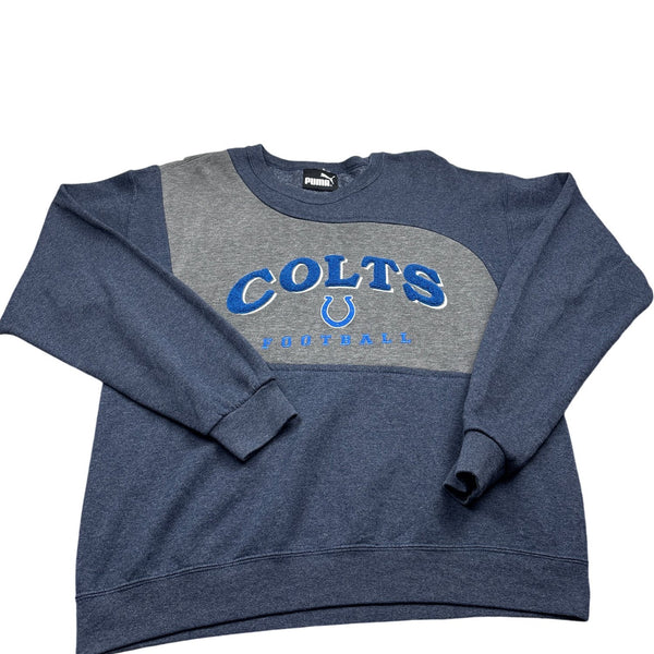 Vintage Blue Puma Crewneck Colts Sweatshirt (M)