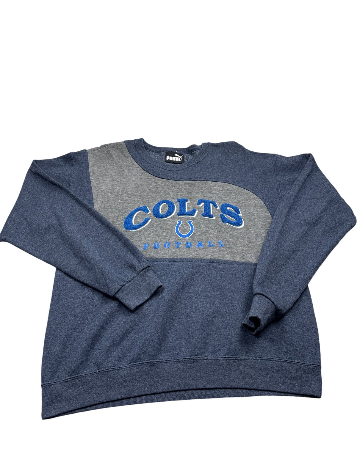 Vintage Blue Puma Crewneck Colts Sweatshirt (M)