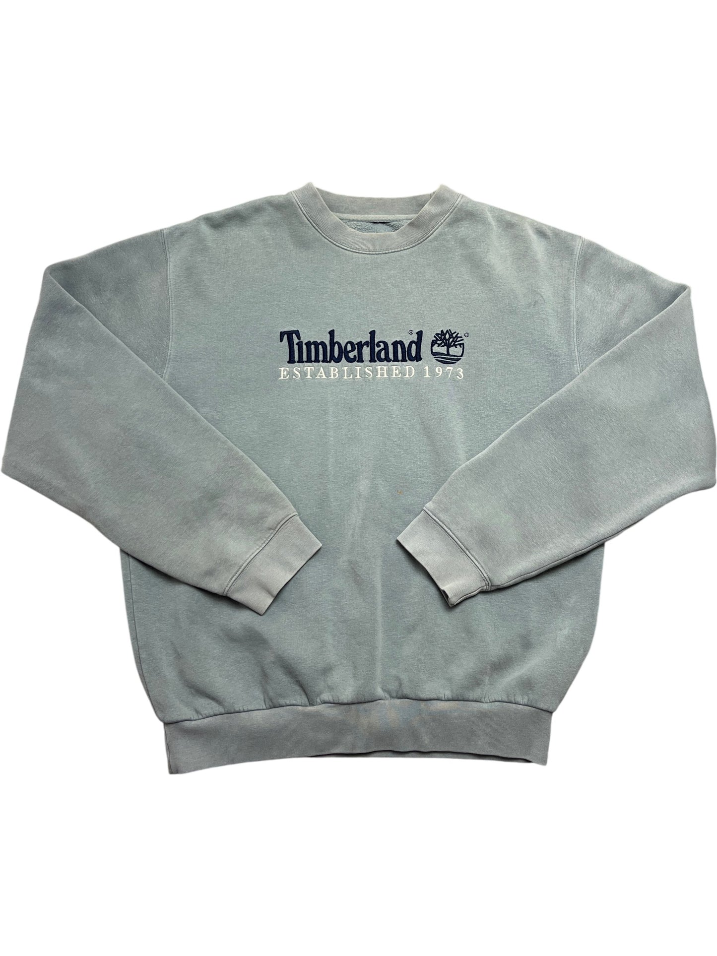 Vintage Grey Timberland Sweatshirt Established 1973 (L)