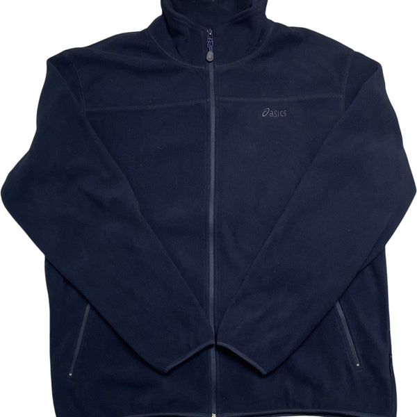 Vintage Navy Asics Jacket Fleece (XL)