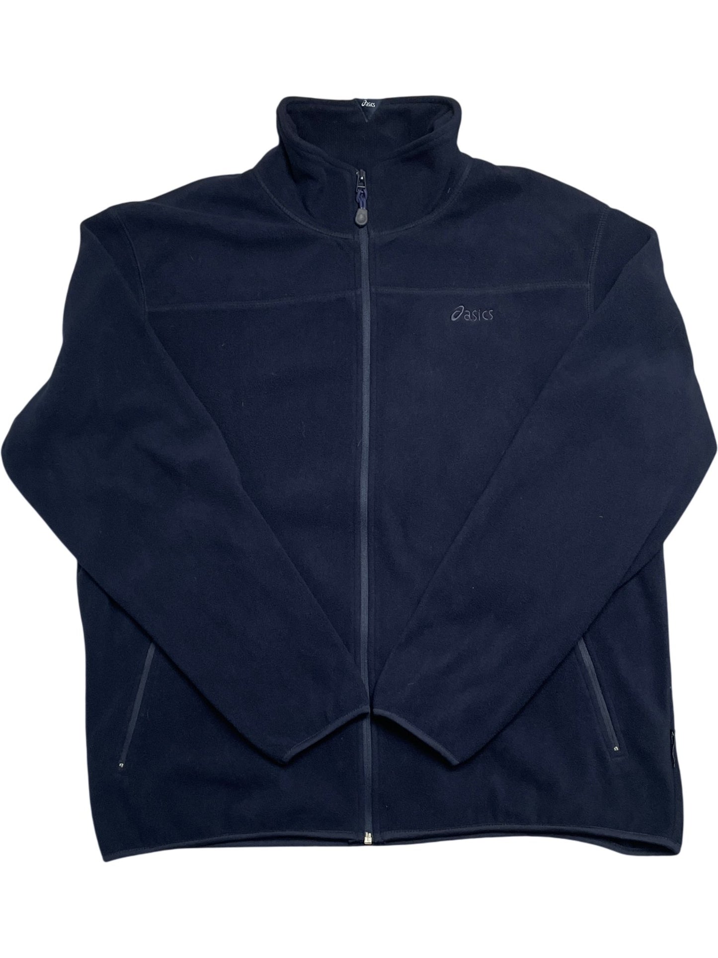 Vintage Navy Asics Jacket Fleece (XL)