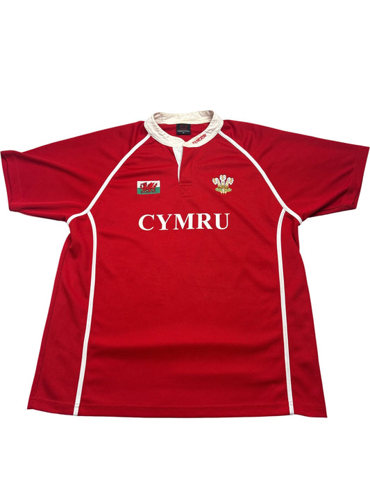 Vintage Red Rugby Jersey Cymru Classic (XL)