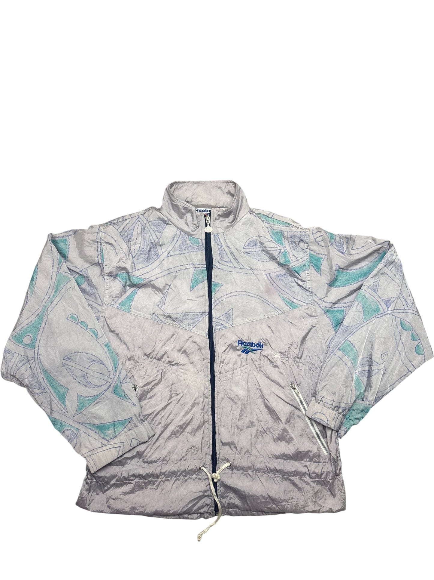Vintage Grey Reebok Windbreaker 90s (S)