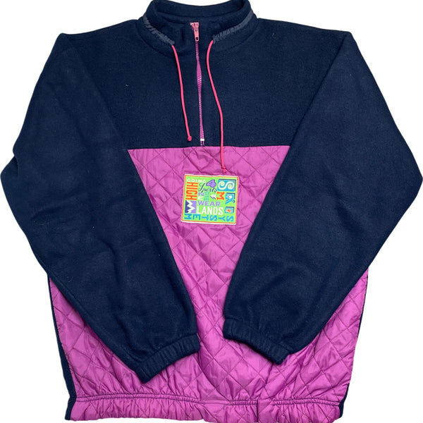 Vintage Purple Whack Vintage Sweatshirt Quilted Fleece-wear (M)