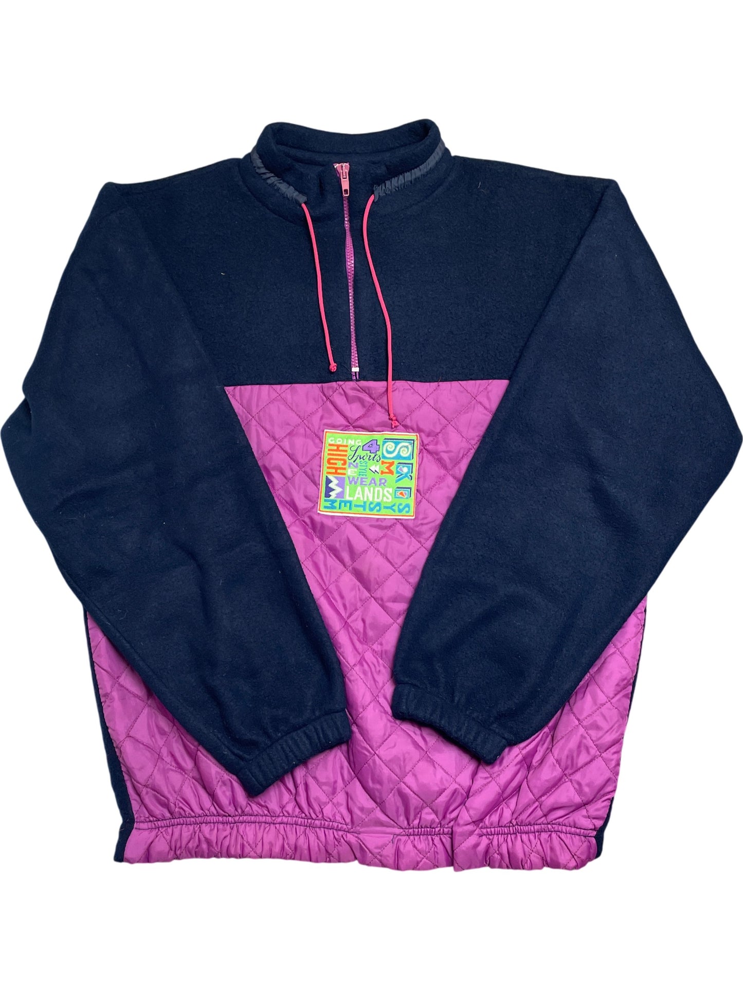 Vintage Purple Whack Vintage Sweatshirt Quilted Fleece-wear (M)
