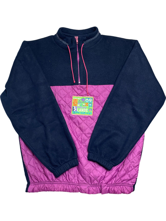 Vintage Purple Whack Vintage Sweatshirt Quilted Fleece-wear (M)