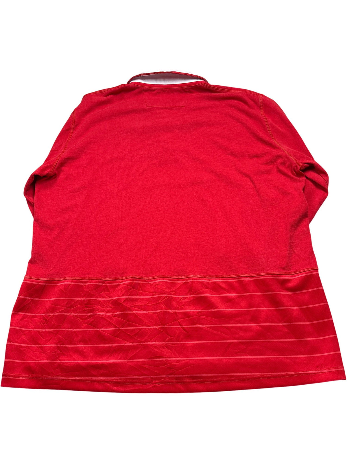 Vintage Red Macron Rugby Shirt WRU Logo (XXL)