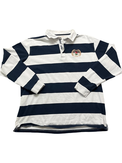 Vintage England Striped Polo Long Sleeve 90s (XL)