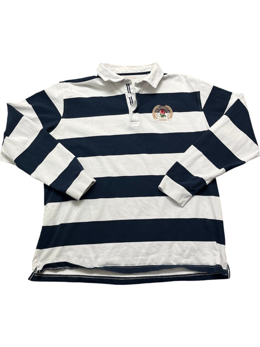 Vintage England Striped Polo Long Sleeve 90s (XL)