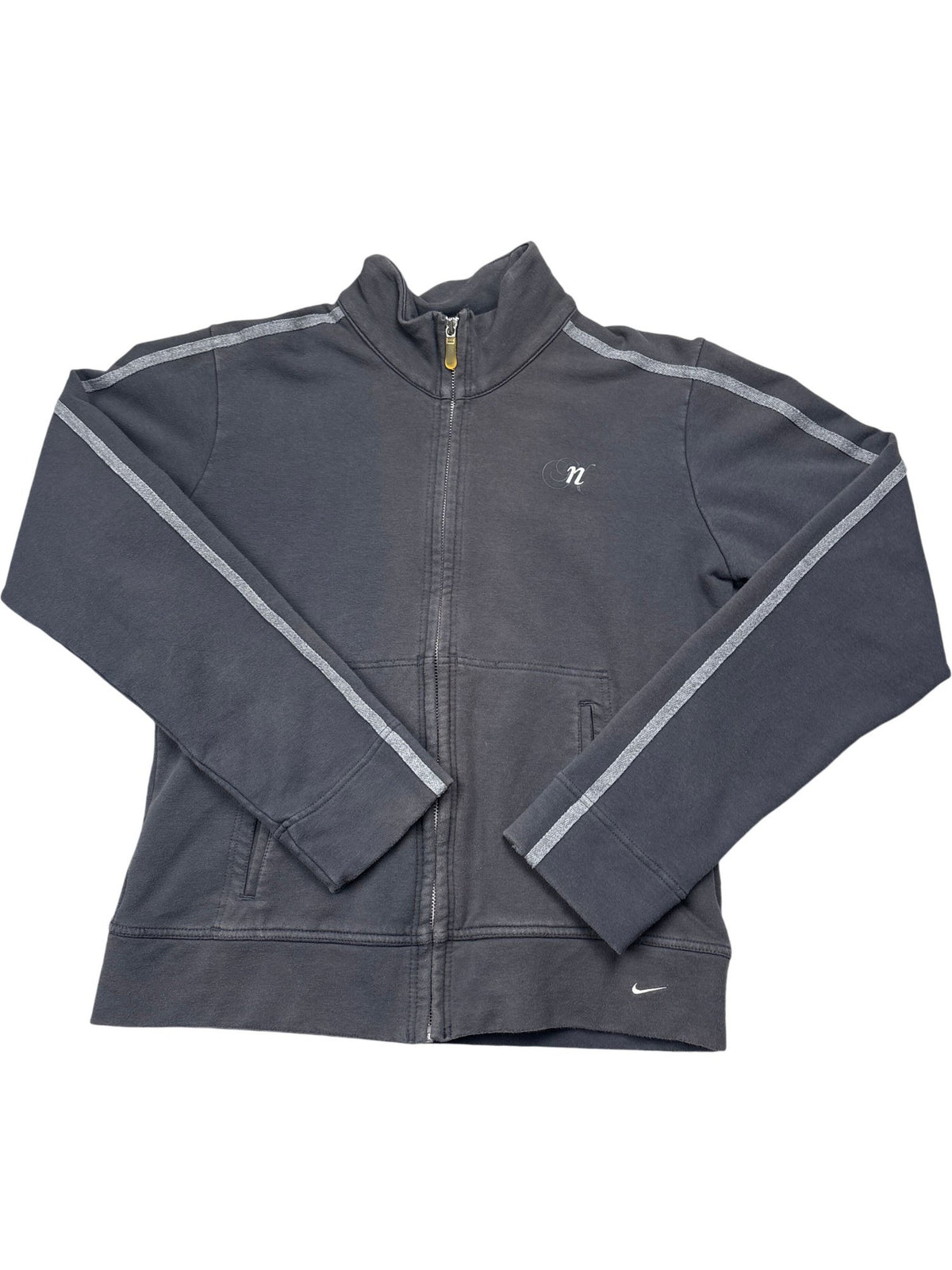 Vintage Grey Nike Track Jacket Y2K (XL)