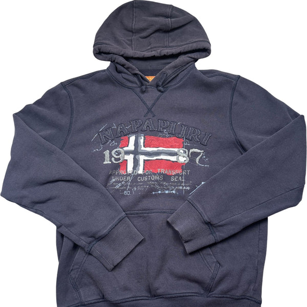 Vintage Blue Napapijri Hoodie 1987 (S)
