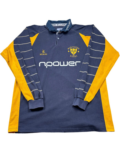 Vintage Blue Kukri Rugby Shirt Worcester Npower (XXL)