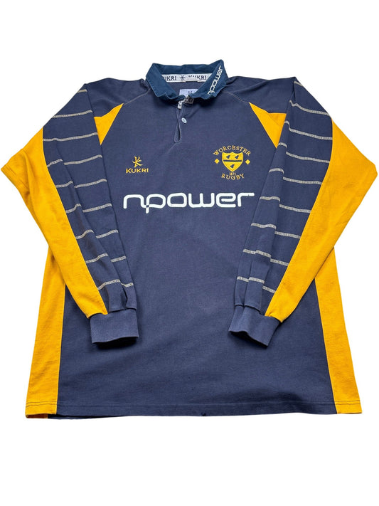 Vintage Blue Kukri Rugby Shirt Worcester Npower (XXL)