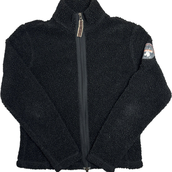 Vintage Black Napapijri Fleece Crop Teddy (S)