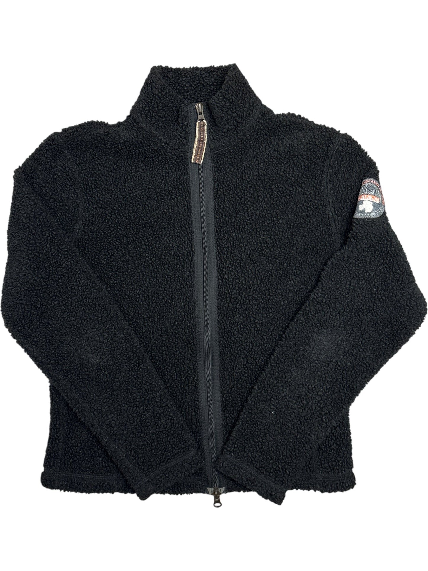 Vintage Black Napapijri Fleece Crop Teddy (S)