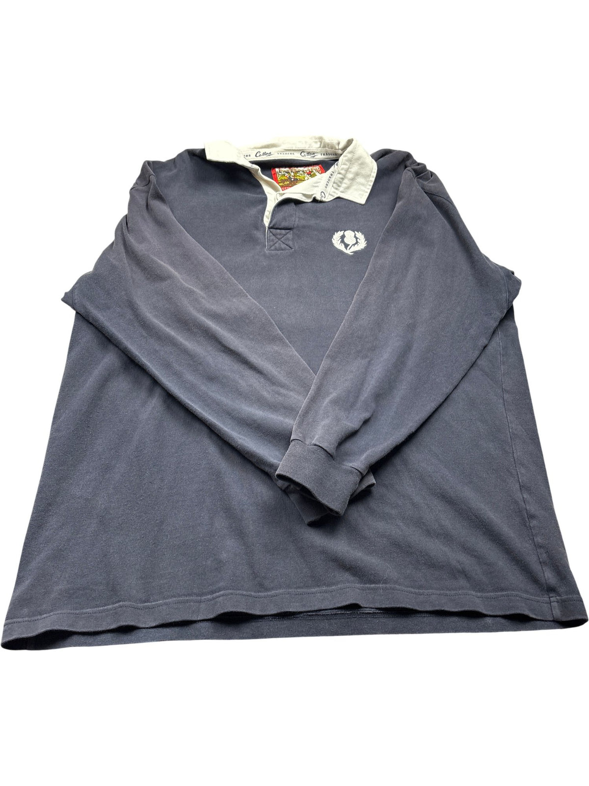 Vintage Navy Blue Rugby Shirt 90s (L)